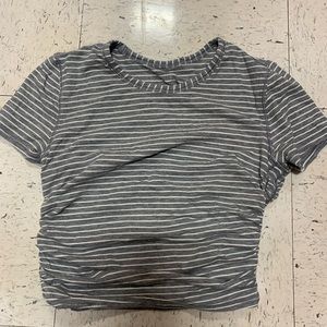 Lulu Lemon 🍋 cropped striped tee